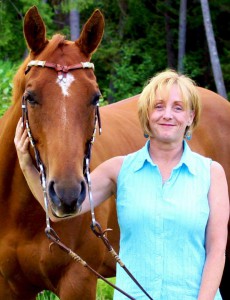 Judy with one of the Suite Amour horses